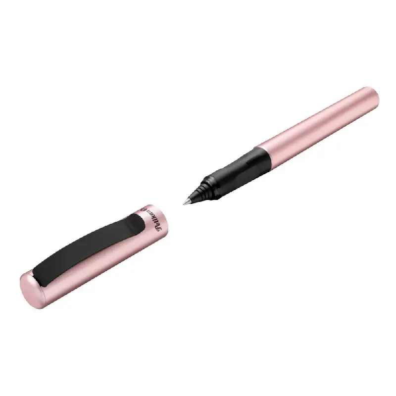 Roller Pina Colada, 0.7 mm, Ambidextru cu rezerva albastra, Roz Metalizat