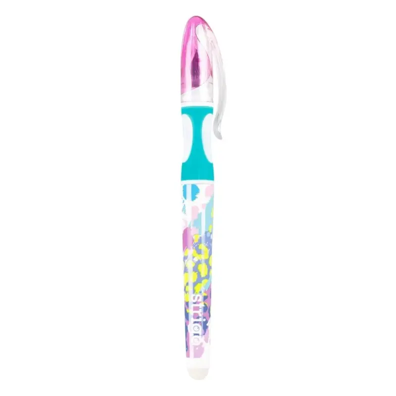 Stilou Strigo cerneala cu stergere + 2 rezerve + dispozitiv curatare, in blister, roz
