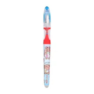Stilou Strigo cerneala cu stergere + 2 rezerve + dispozitiv curatare, in blister, Roz , Seria Capybara