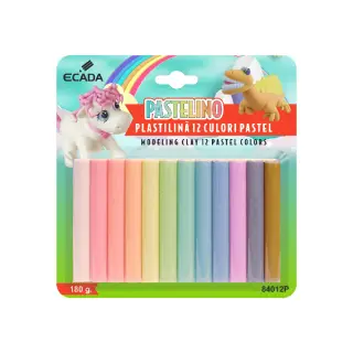 Plastilina 12 culori/set Pastel Ecada