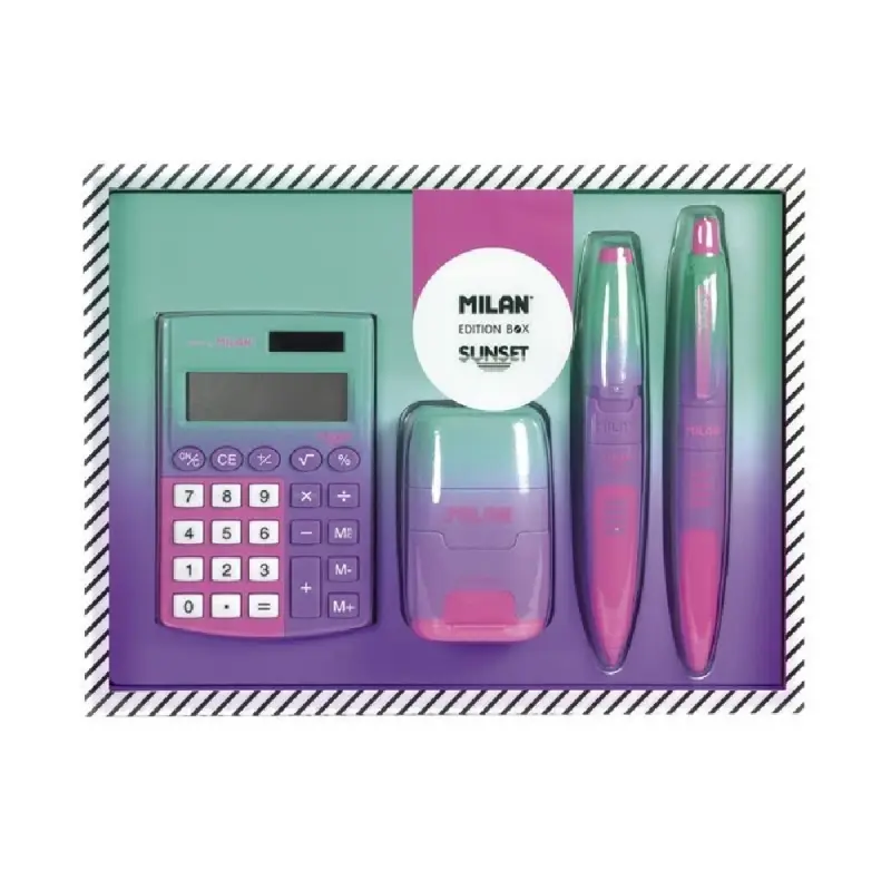 Set cadou calculator Sunset roz Milan