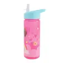Sticla apa 600 ml, plastic, cu pai, HAPPY RAINBOW, 23x8.5 cm - S-COOL 2