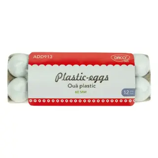 Accesorii craft - AD913 Oua plastic 6 CM DACO