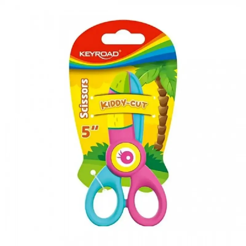 Foarfeca Keyroad Kiddy-Cut, 12.5cm, plastic, multicolora