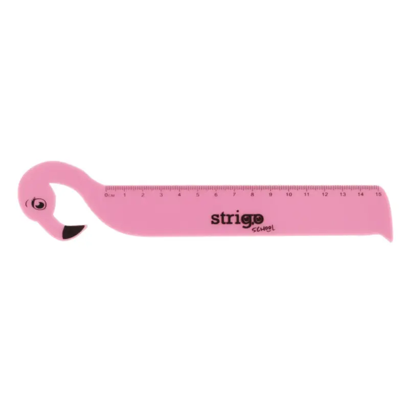Riglă Strigo plastic Flamingo 15 cm