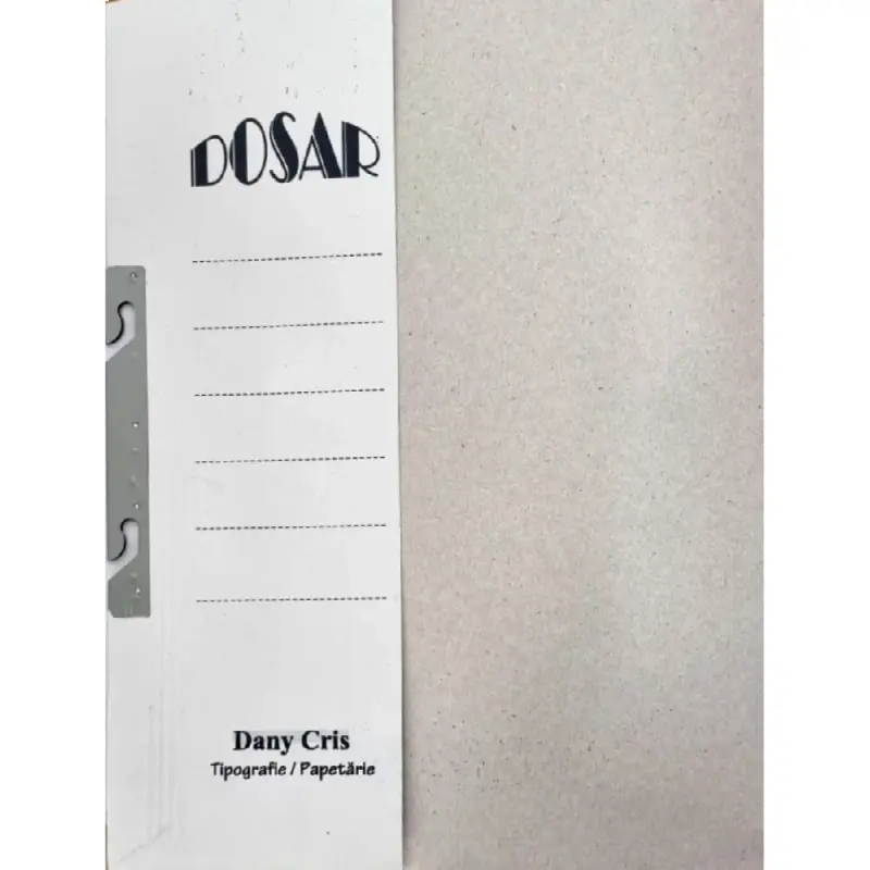 Dosar incopciat 1/2, carton alb