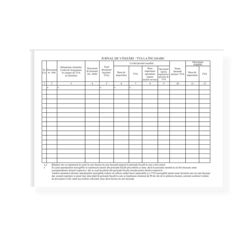 Jurnal vanzari, A4, tipar fata/verso, 100 file/carnet ( Dany Cris )