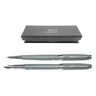 SET Pix si Stilou metalic gri DACO SE268GR