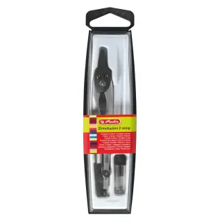 Compas Herlitz Plastic si Metal Negru