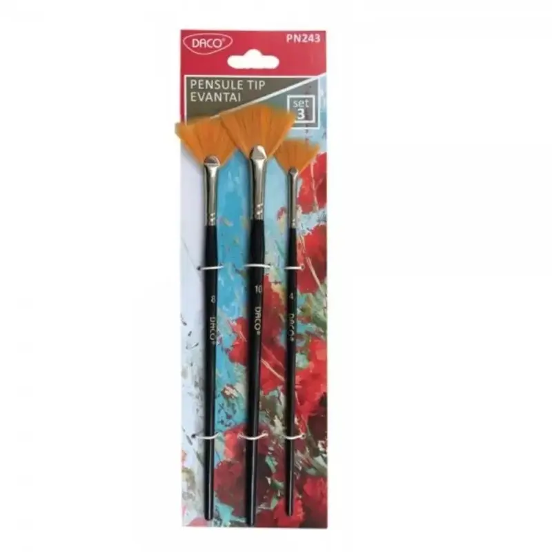 Pensula set 3 tip evantai, DACO, PN243
