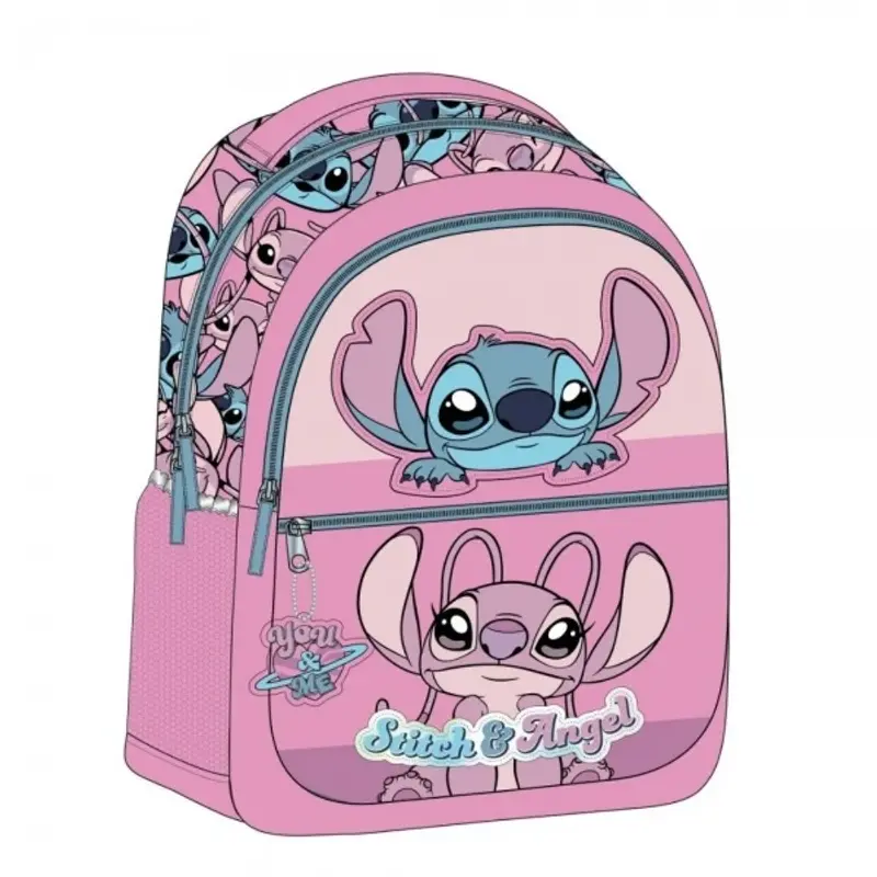 Ghiozdan Cerda Stitch, 31cm, 3 compartimente, 31x40x14cm