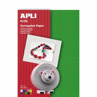 Carton ondulat, A4, culori asortate, 10 coli/set