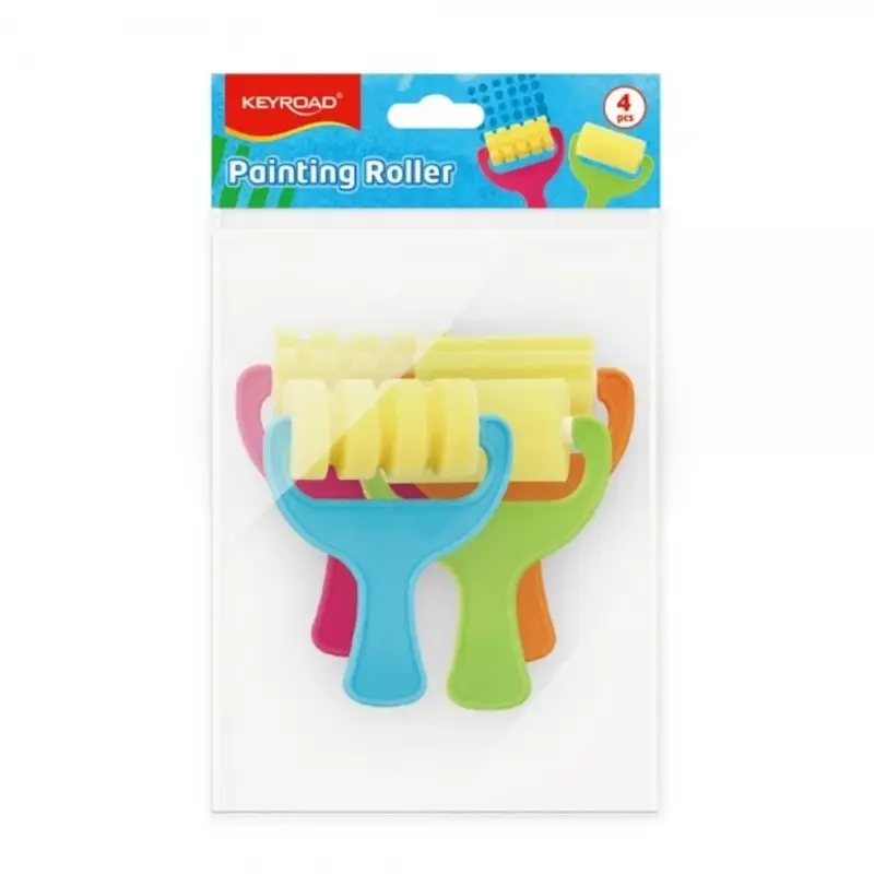 Trafalet burete Baby Line plastic, cu maner PVC, set 4 buc, Keyroad