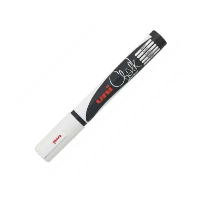 Marker UNI Chalk, cu creta lichida ALB, 1.8-2.5 mm