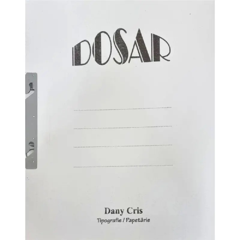 Dosar incopciat 1/1, carton alb