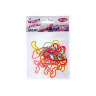 Bratari elastice, 12buc/set, Dinozauri
