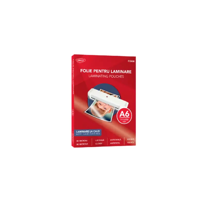 Folie laminare A6 80 microni 100/top DACO