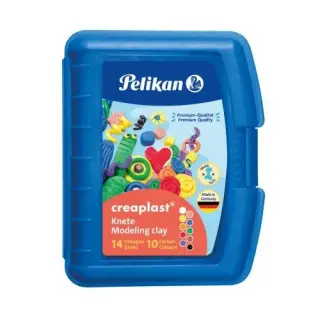 Plastilina Creaplast Pelkian 240g Set 10 - Cutie albastra