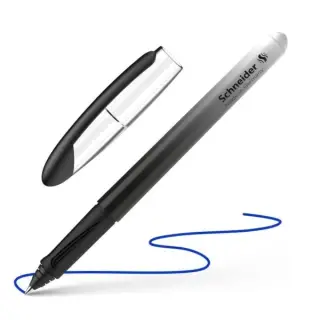 Roller Schneider Voyage, 0.8mm, grip cauciucat, negru / alb