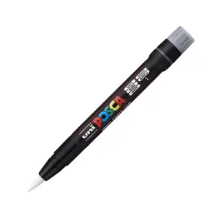 Marker pensula UNI Posca Brush, ALB