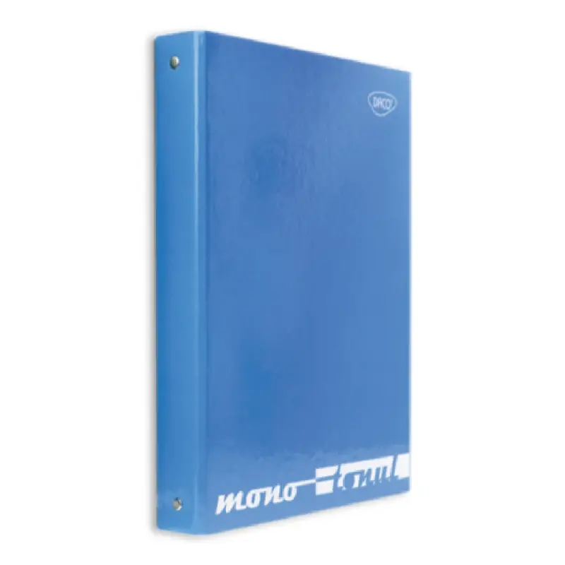 Caiet mecanic laminat 4 inele A4 DACO Albastru