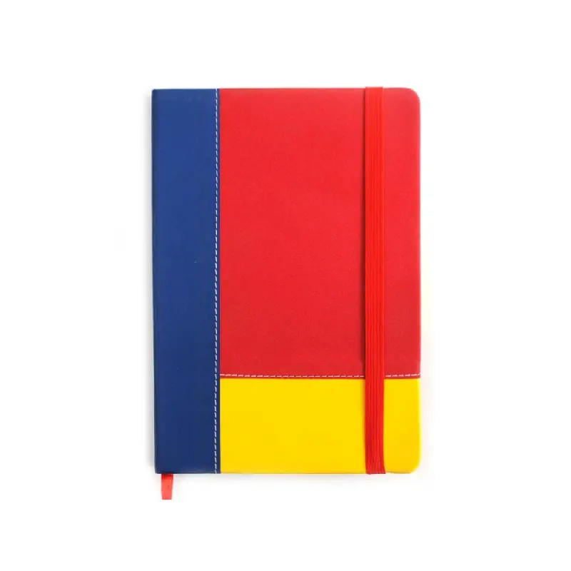 Agenda A5 nedatata tricolora cu elastic 192 pagini
