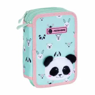 Penar scolar Astra, echipat, 3 compartimente, colectia Panda