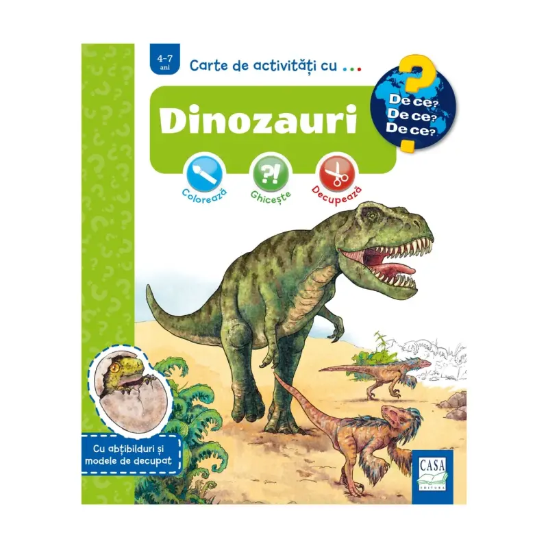 Carte de activități cu... Dinozauri (4-7 ani)