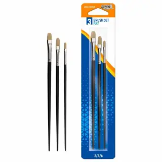 Pensule varf tesit, 3 buc/blister - 2,4,6
