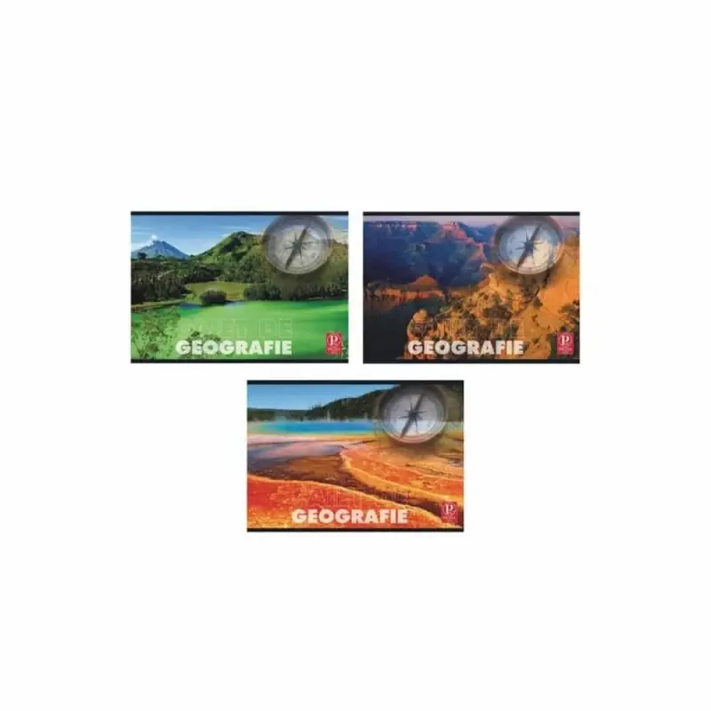 Caiet Geografie 17x24, 24 file Coperta Policromie