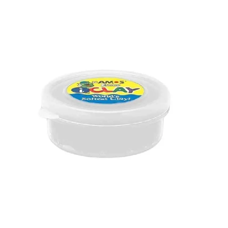 Plastilina iClay Amos, 18g/cutie, alb