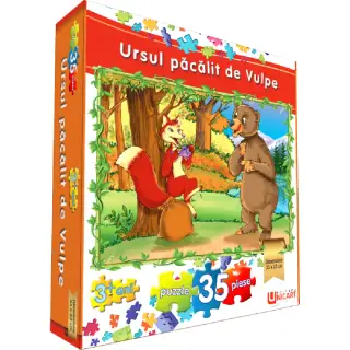Puzzle 35 piese - Ursul pacalit de Vulpe 33x23 cm