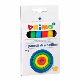 Plastilina Morocolor Primo, 6 culori/cutie