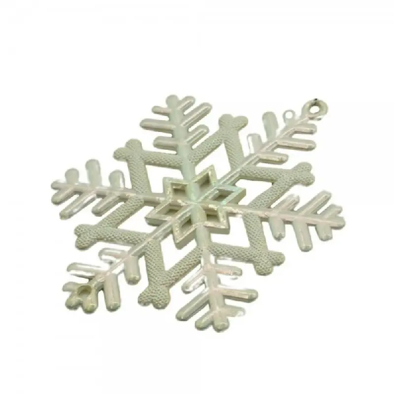 Ornament brad de Craciun Perlat - Fulg de nea