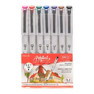 Pix Liner Grafic Arhitect Color set 7 buc x 0,7mm