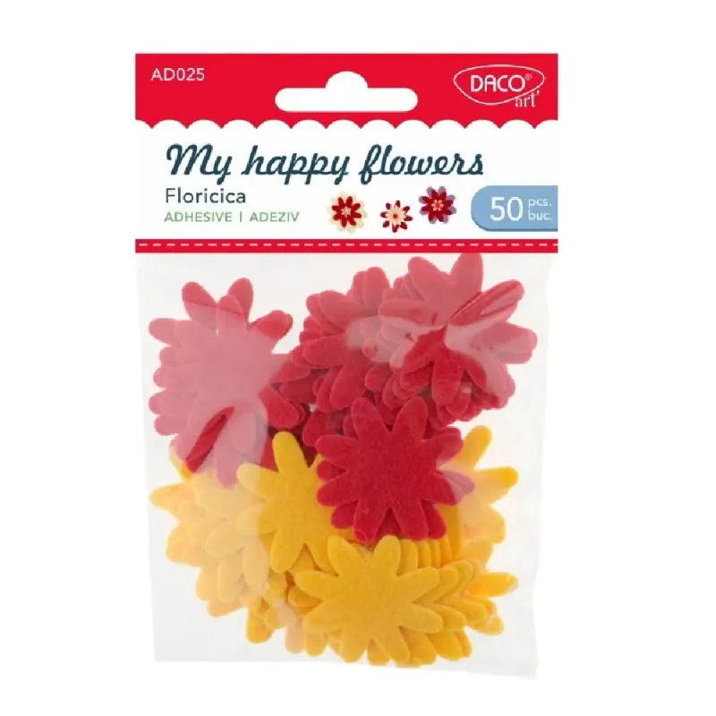 Accesorii craft - AD025 Floricica din pasla autoadeziva DACO