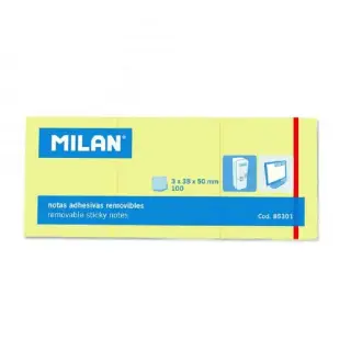 Bloc notes adeziv 3x38x50 Galben Pal Milan