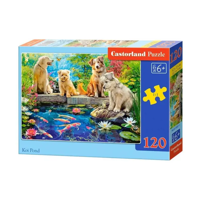 Puzzle 120 piese, Iepurasi in cursa - Castorland
