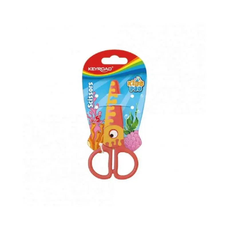 Foarfeca plastic Keyroad Kids Pro, Peste portocaliu, 1 bucata/blister
