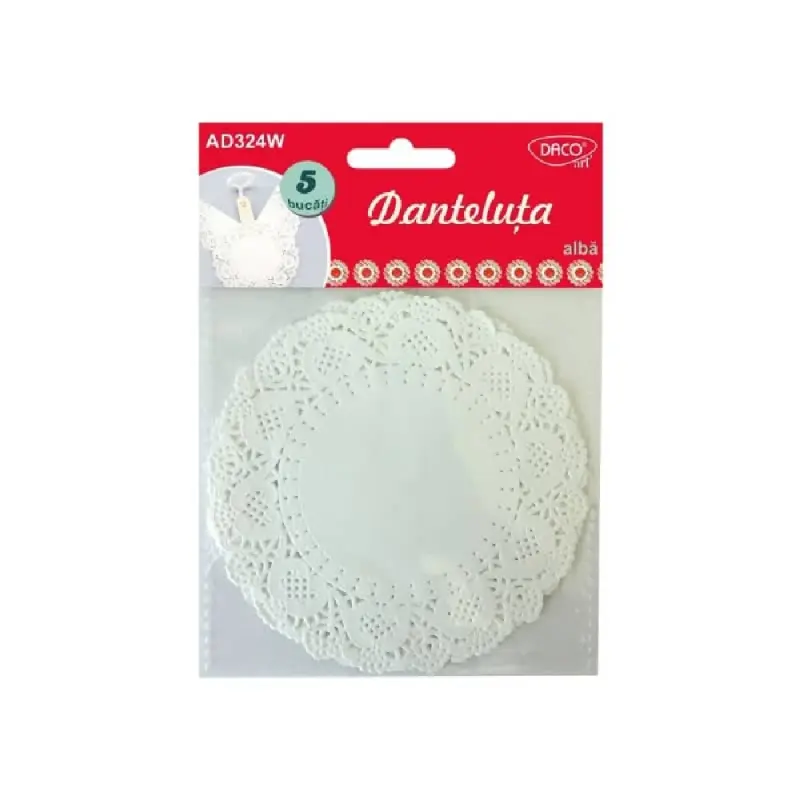 Accesorii craft - AD324W danteluta alba DACO