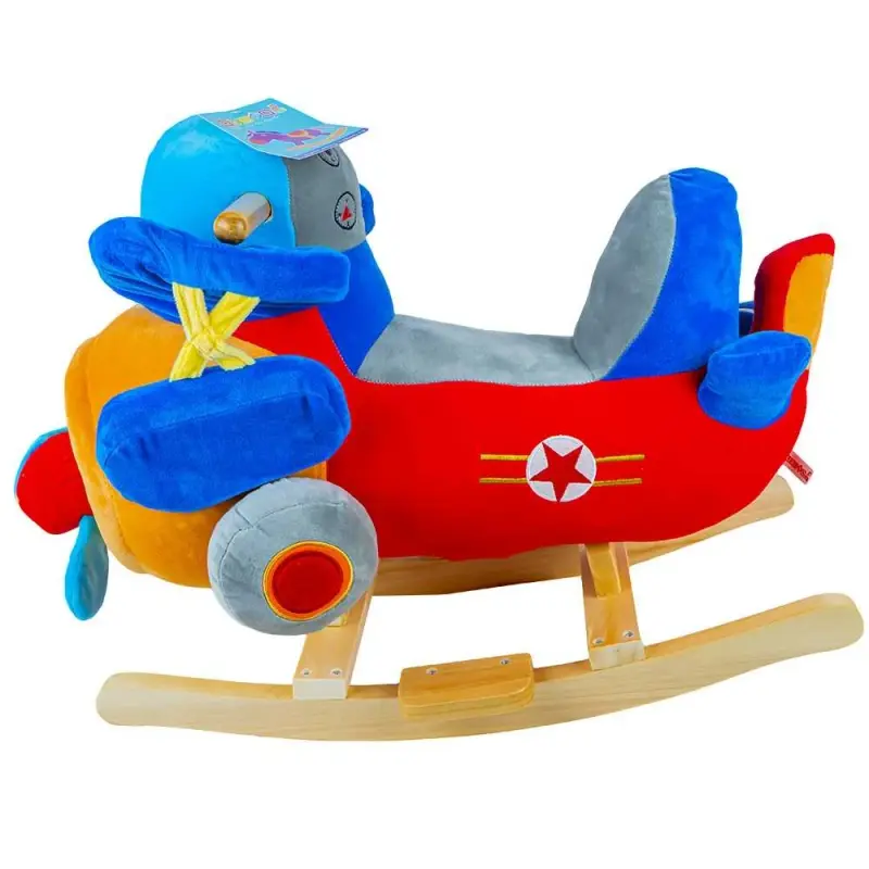 Balansoar Pentru Bebelusi, Avion, Lemn + Plus, 60x34x45cm