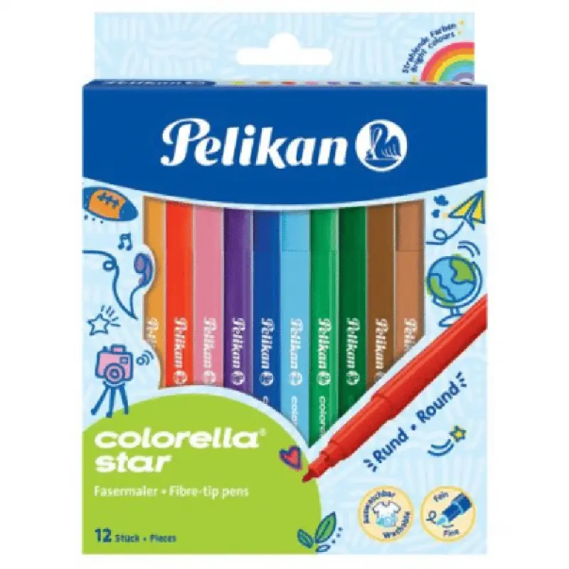 Carioca Colorella Star, Set 12 culori - Pelikan C302