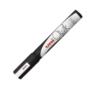 Marker UNI Chalk cu creta lichida, Negru, 1.8-2.5 mm,