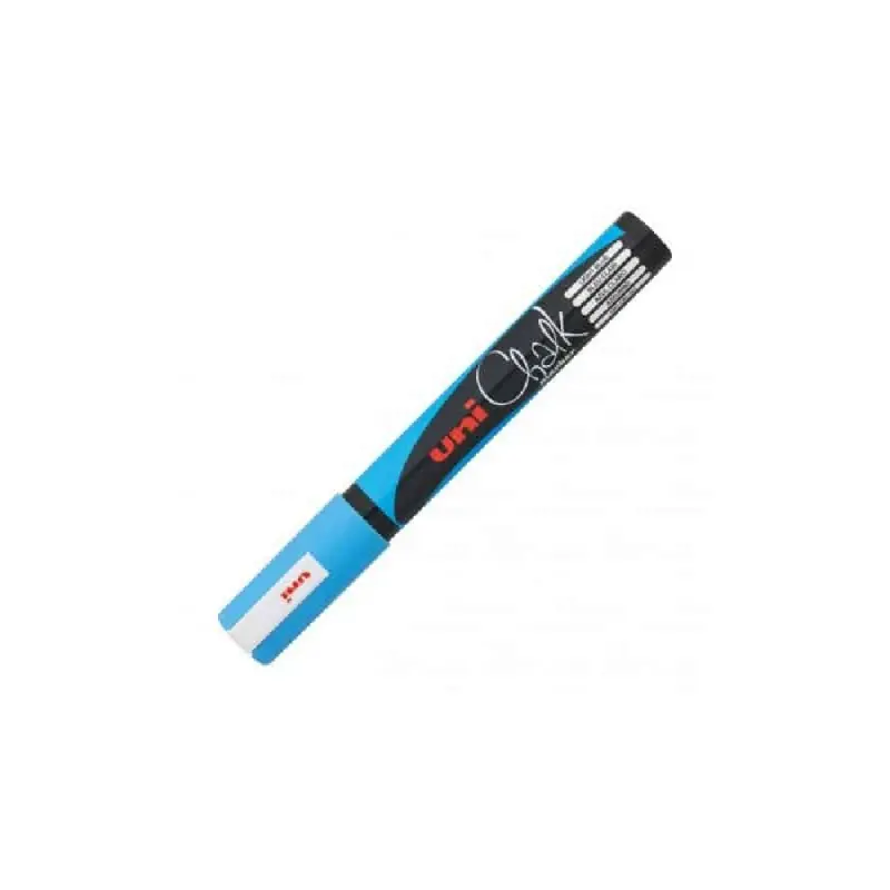 Marker UNI Chalk PWE-5M, cu creta lichida, 1.8-2.5 mm, bleu