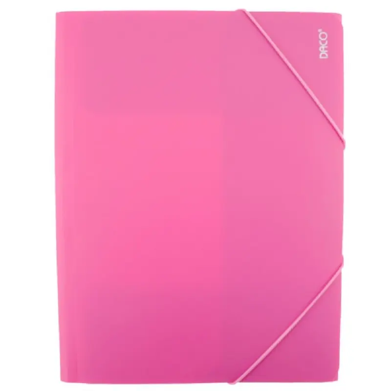 Mapa plastic cu elastic A4 Roz DACO