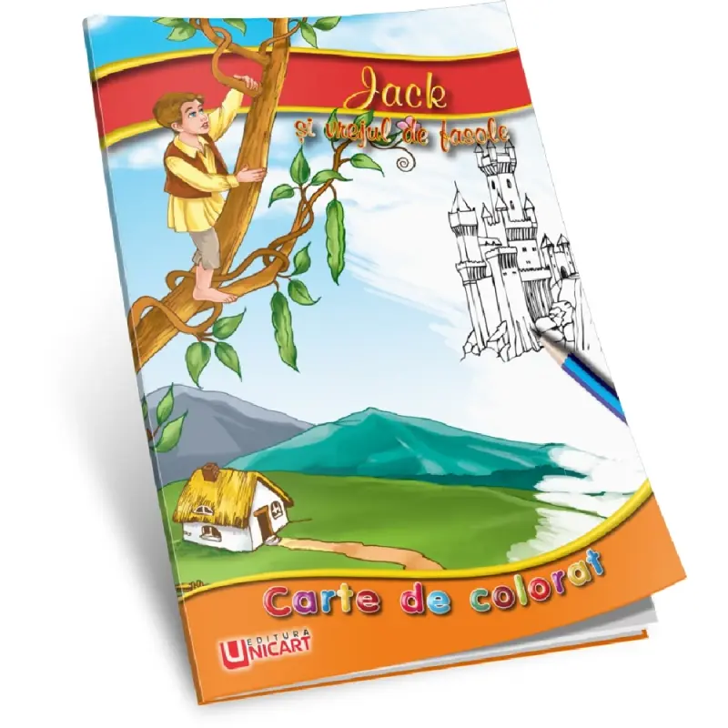 Carte de colorat - Jack si vrejul de fasole