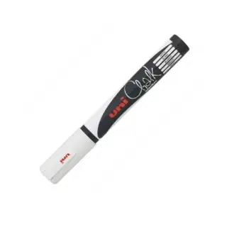 Marker UNI Chalk, cu creta lichida ALB, 1.8-2.5 mm