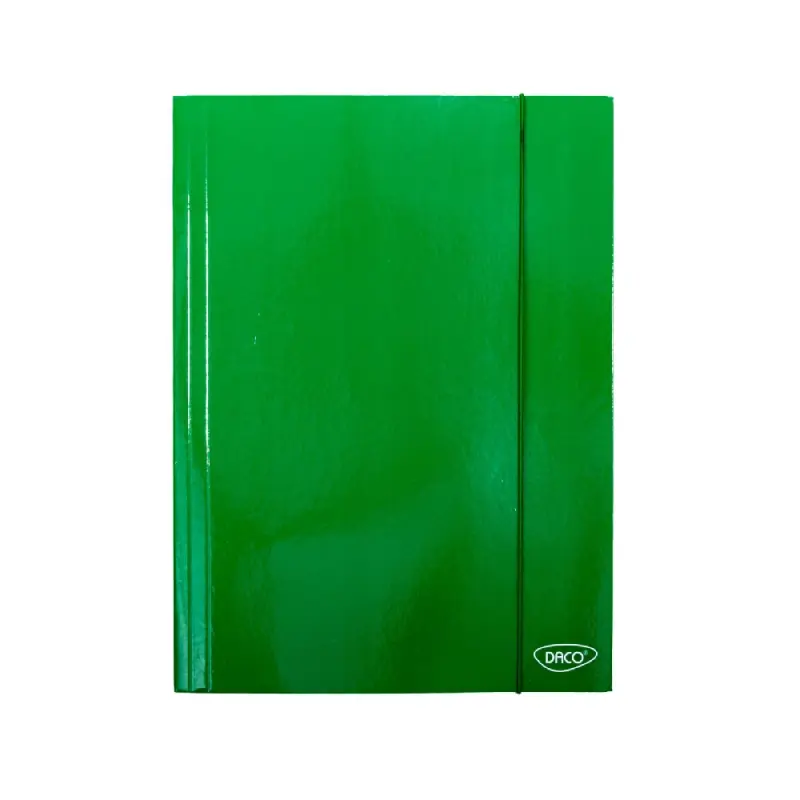 Mapa A4 cu elastic, carton laminat, Verde