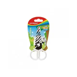 Foarfeca plastic Keyroad Kids Pro, Zebra, 1 bucata/blister