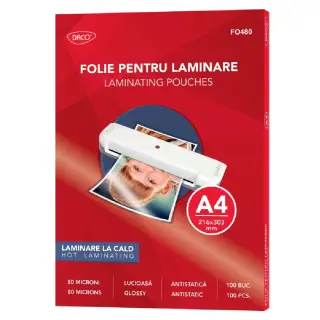 Folie laminare A4 80 microni 100/top DACO FO480